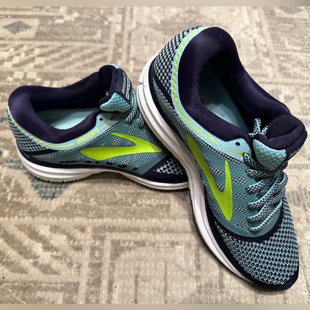 Brooks Blue and Green Athletic Shoes